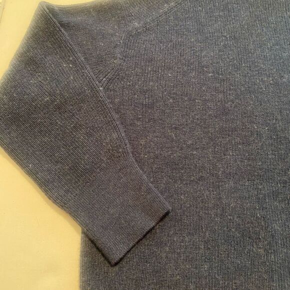 Lululemon Women's Blue Merino Wool-Blend Ribbed Mock Turtleneck Sweater Size 6 - Picture 6 of 8